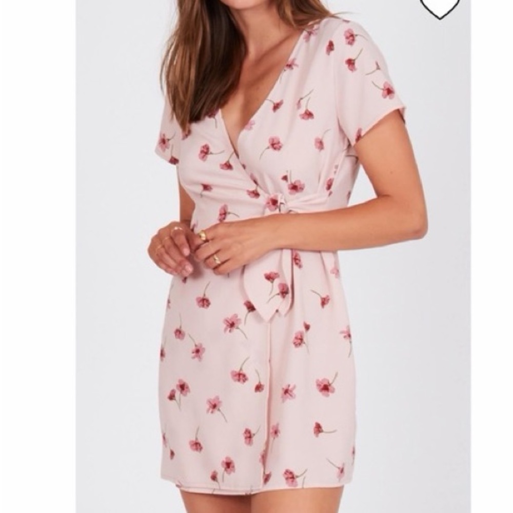 Society Amuse Pink Floral Mini Dress